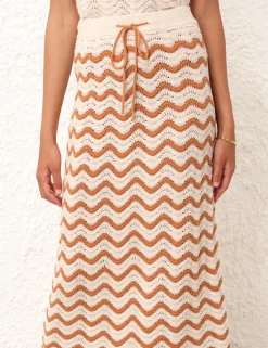 Hot ZIMMERMANN Junie Textured Knit Skirt