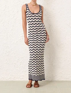 ZIMMERMANN Junie Textured Knit Tank Dress