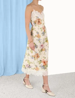 Sale ZIMMERMANN Lace Panel Slip Midi