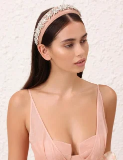 Hot ZIMMERMANN Leather Crystal Headband