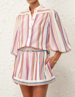 Online ZIMMERMANN Lexi Blouson Stripe Shirt