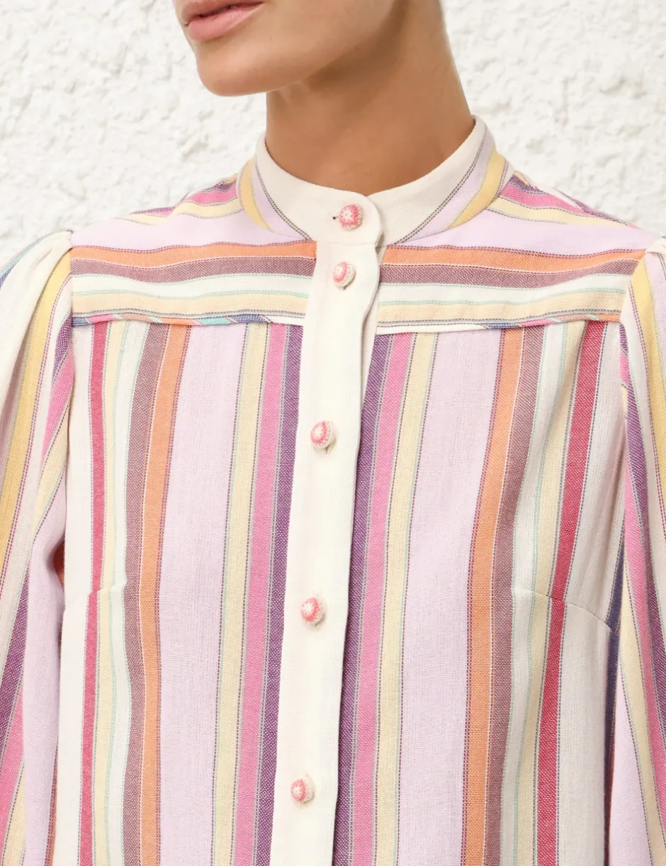 Online ZIMMERMANN Lexi Blouson Stripe Shirt