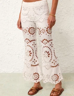 Outlet ZIMMERMANN Lexi Embroidered Flare Pant