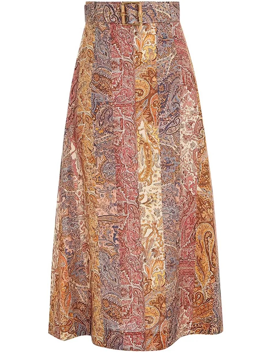 New ZIMMERMANN Luminosity A-Line Midi Skirt