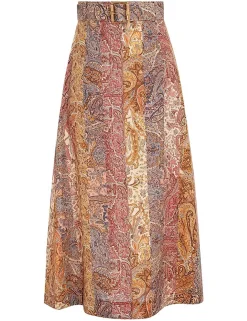 Outlet ZIMMERMANN Luminosity A-Line Midi Skirt