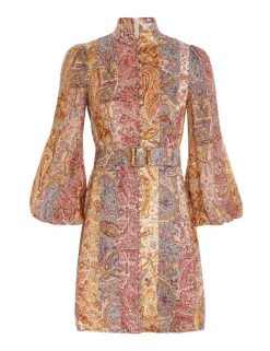 Hot ZIMMERMANN Luminosity Belted Mini Dress