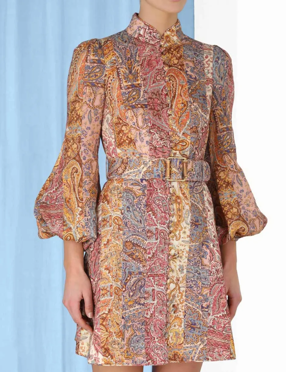 ZIMMERMANN Luminosity Belted Mini Dress