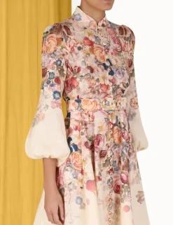 ZIMMERMANN Luminosity Buttoned Midi Dress