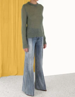 New ZIMMERMANN Luminosity Crew Neck Sweater