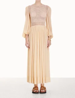 Online ZIMMERMANN Luminosity Crochet Bodice Midi