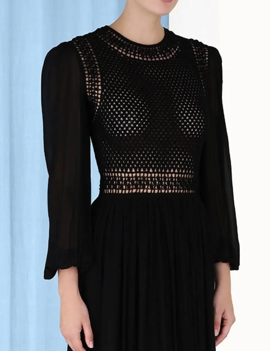 Hot ZIMMERMANN Luminosity Crochet Bodice Midi