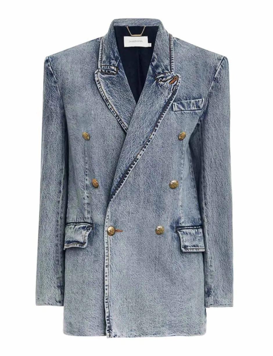 Online ZIMMERMANN Luminosity Denim Blazer