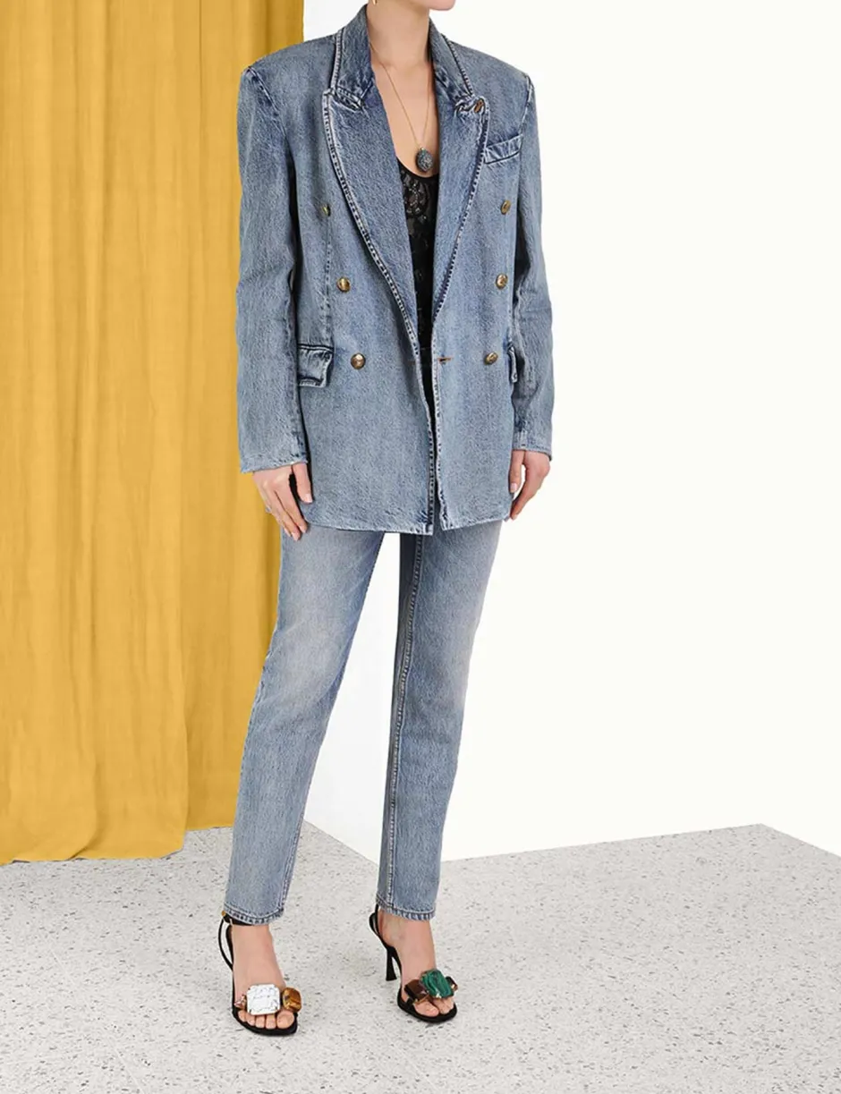 Online ZIMMERMANN Luminosity Denim Blazer
