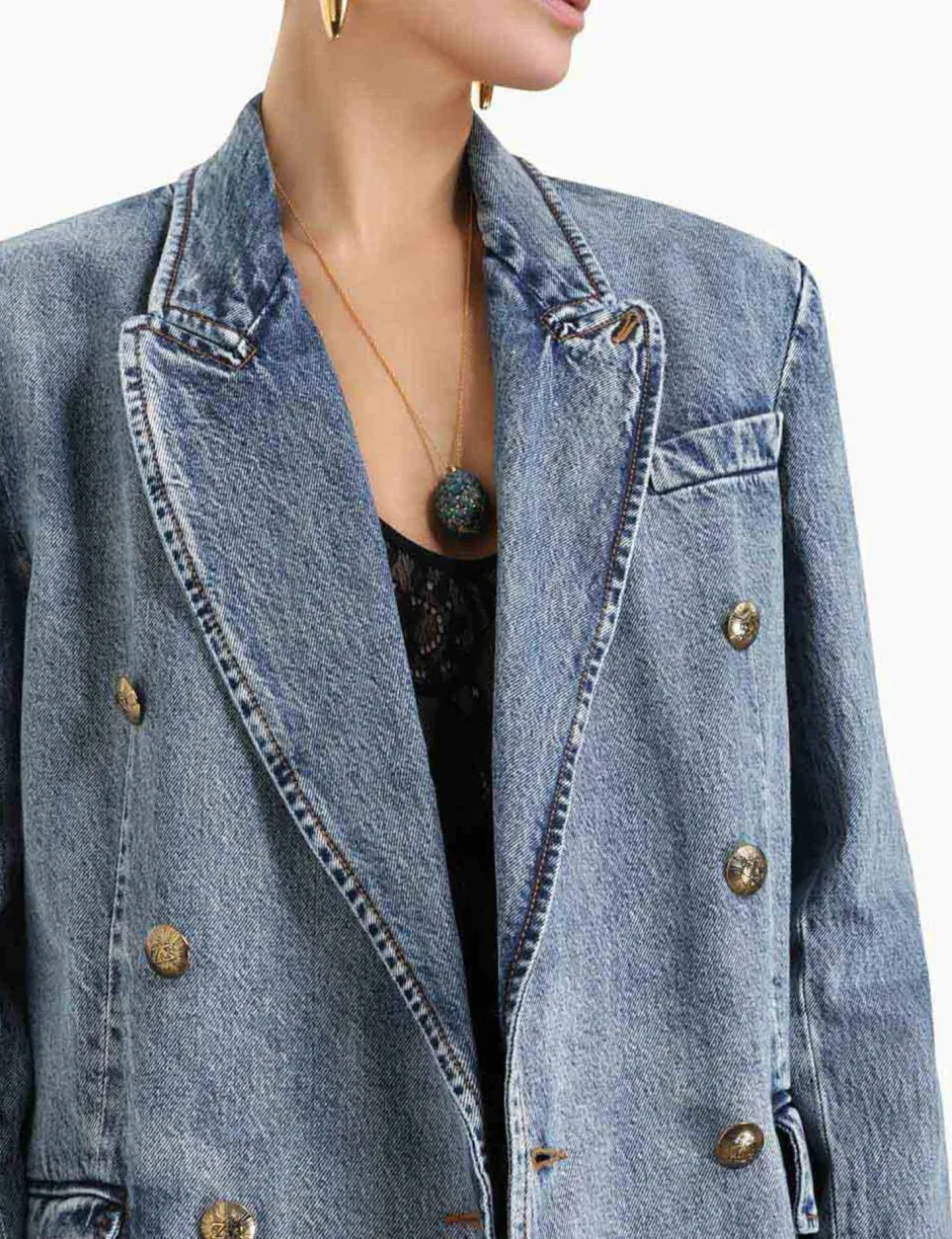 Online ZIMMERMANN Luminosity Denim Blazer