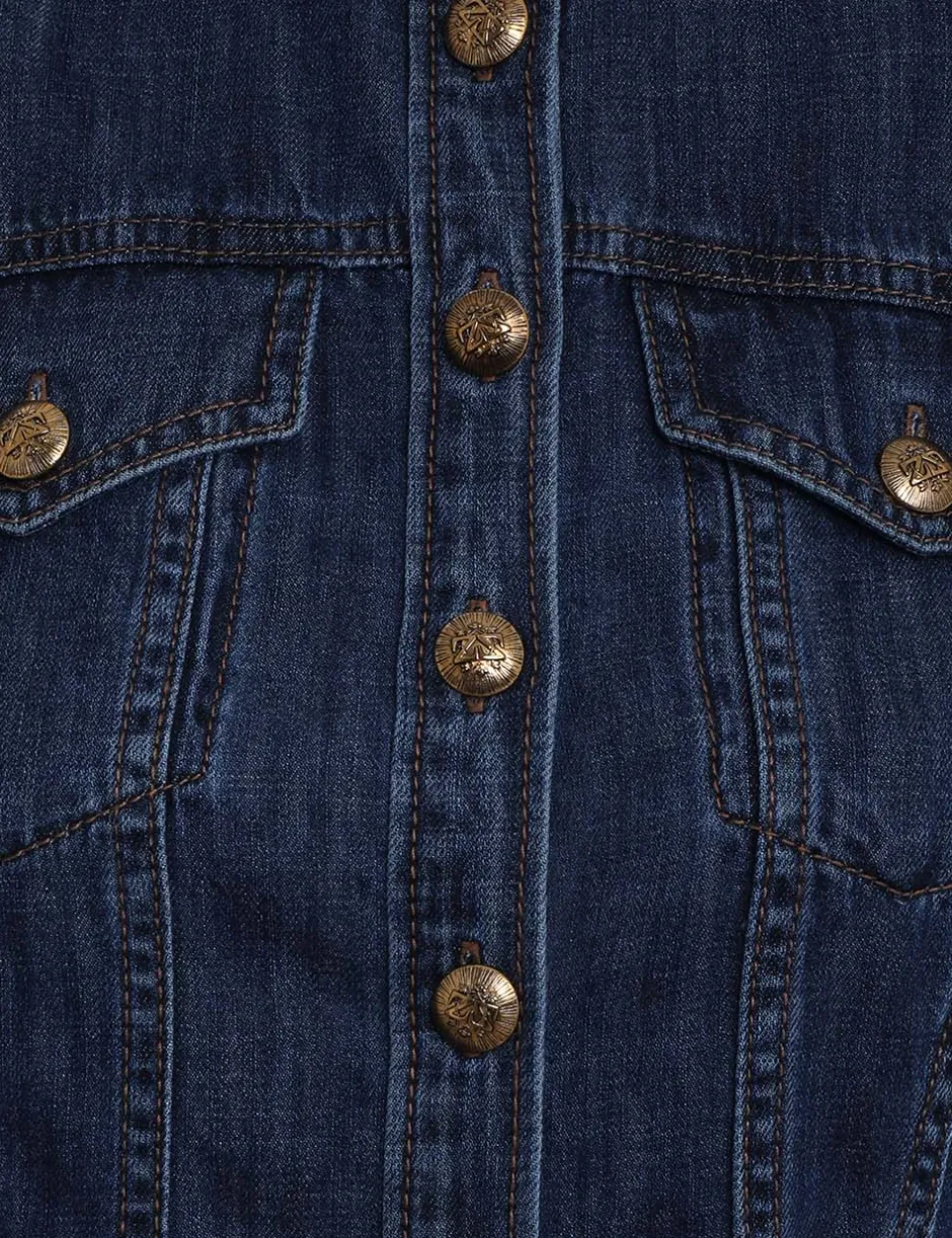 New ZIMMERMANN Luminosity Denim Corset Shirt