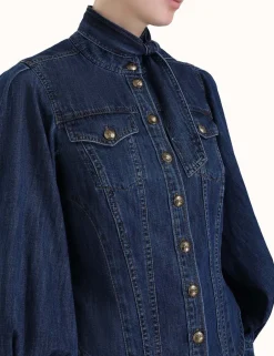 New ZIMMERMANN Luminosity Denim Corset Shirt