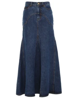 Clearance ZIMMERMANN Luminosity Denim Maxi Skirt