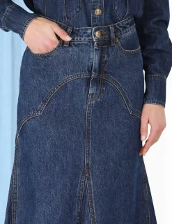 Best ZIMMERMANN Luminosity Denim Maxi Skirt