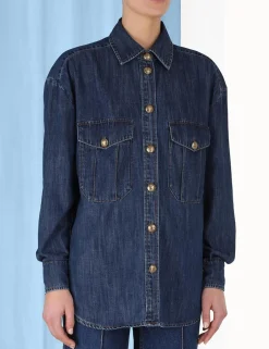 Clearance ZIMMERMANN Luminosity Denim Shirt