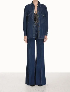 Clearance ZIMMERMANN Luminosity Denim Shirt
