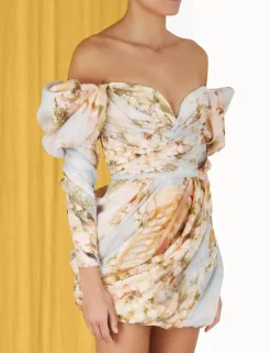 New ZIMMERMANN Luminosity Drape Mini Dress