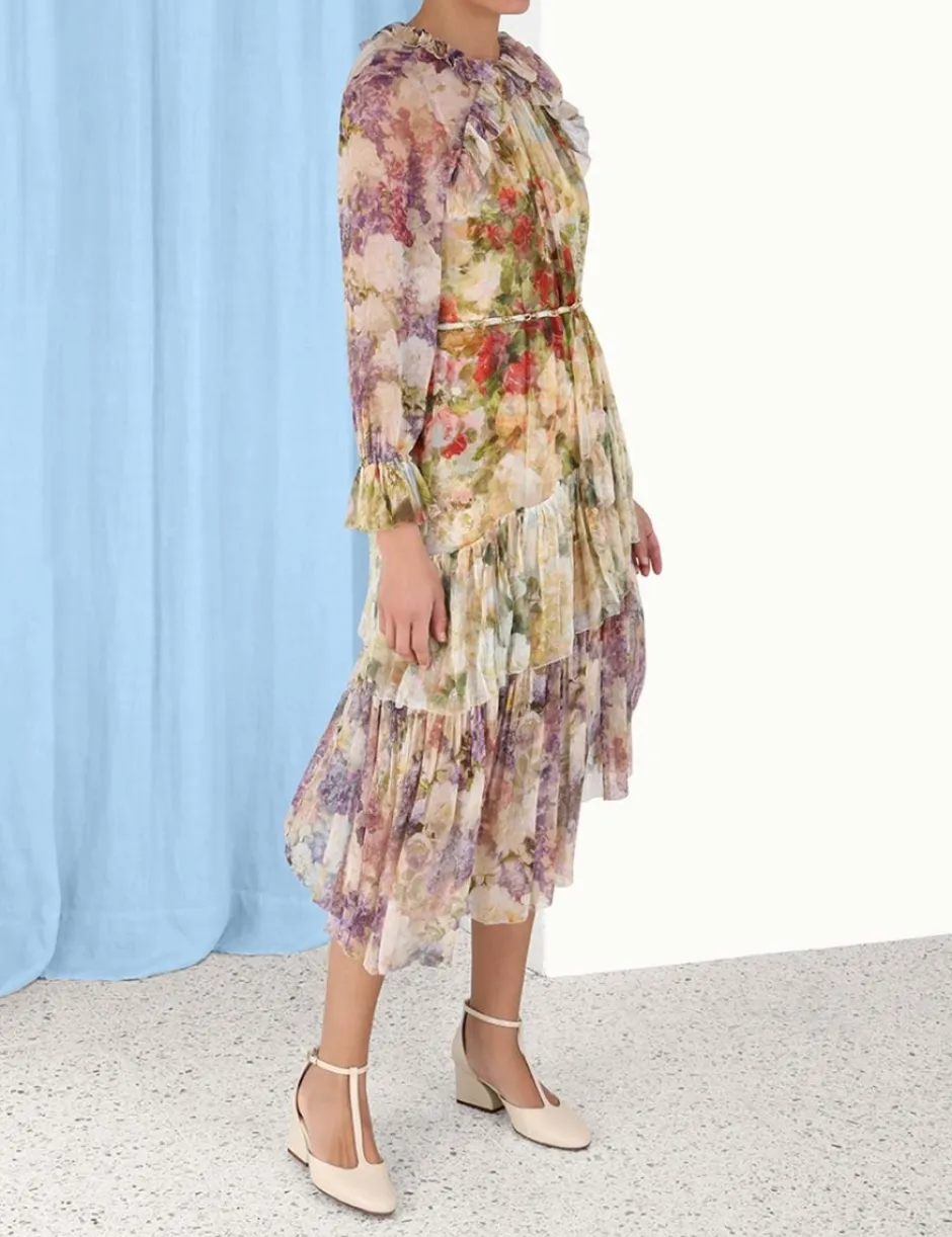 Discount ZIMMERMANN Luminosity Frill Midi Dress