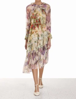 Outlet ZIMMERMANN Luminosity Frill Midi Dress