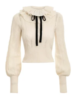 New ZIMMERMANN Luminosity Frill Neck Sweater