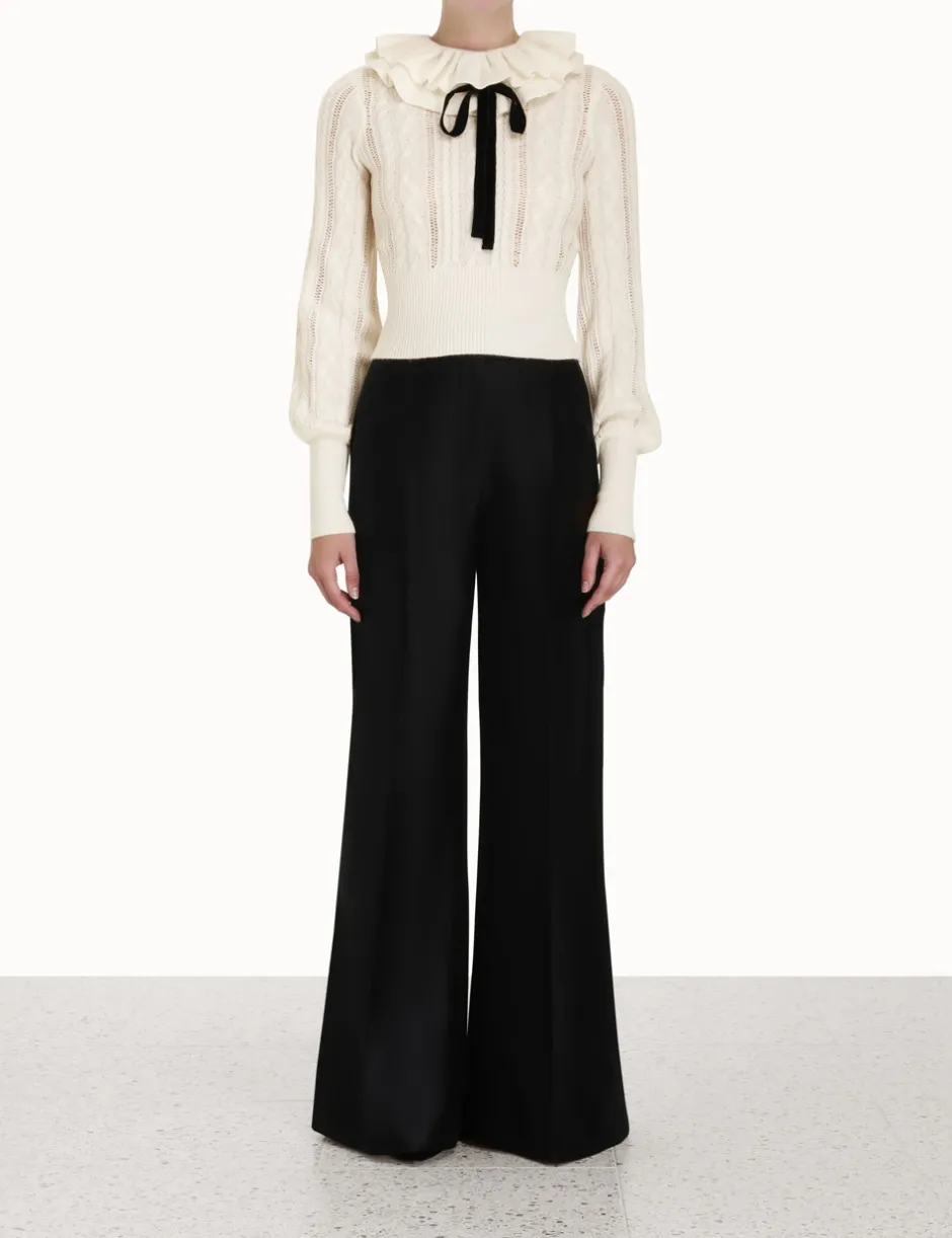 New ZIMMERMANN Luminosity Frill Neck Sweater