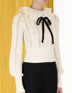 Discount ZIMMERMANN Luminosity Frill Neck Sweater