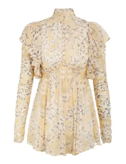 Clearance ZIMMERMANN Luminosity Gathered Blouse