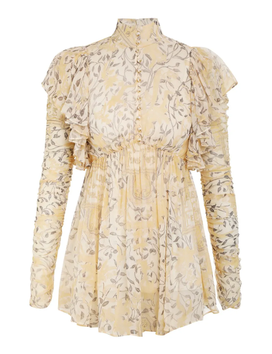 Clearance ZIMMERMANN Luminosity Gathered Blouse