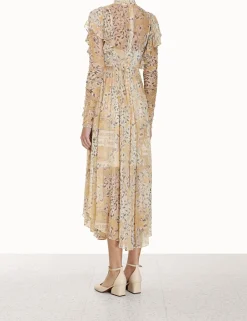 ZIMMERMANN Luminosity Gathered Midi Dress