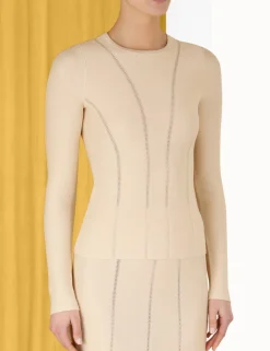 Online ZIMMERMANN Luminosity Knit Panelled Top