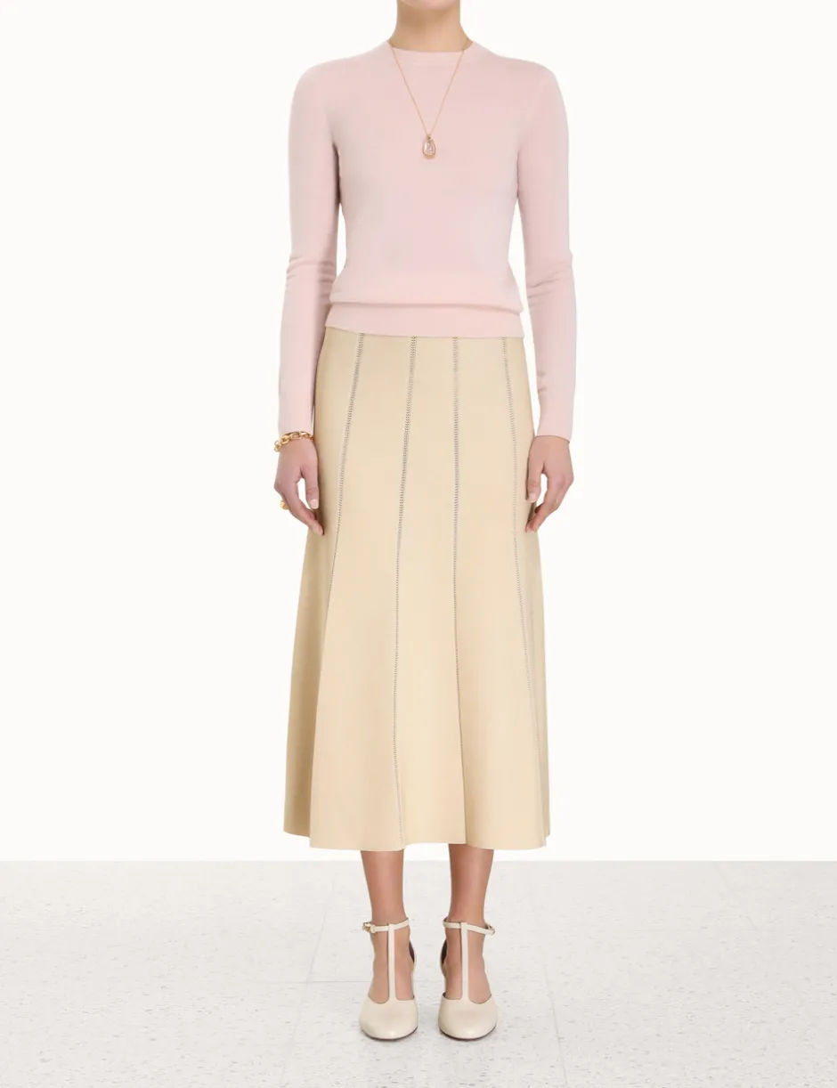 Clearance ZIMMERMANN Luminosity Knit Panelled Skirt