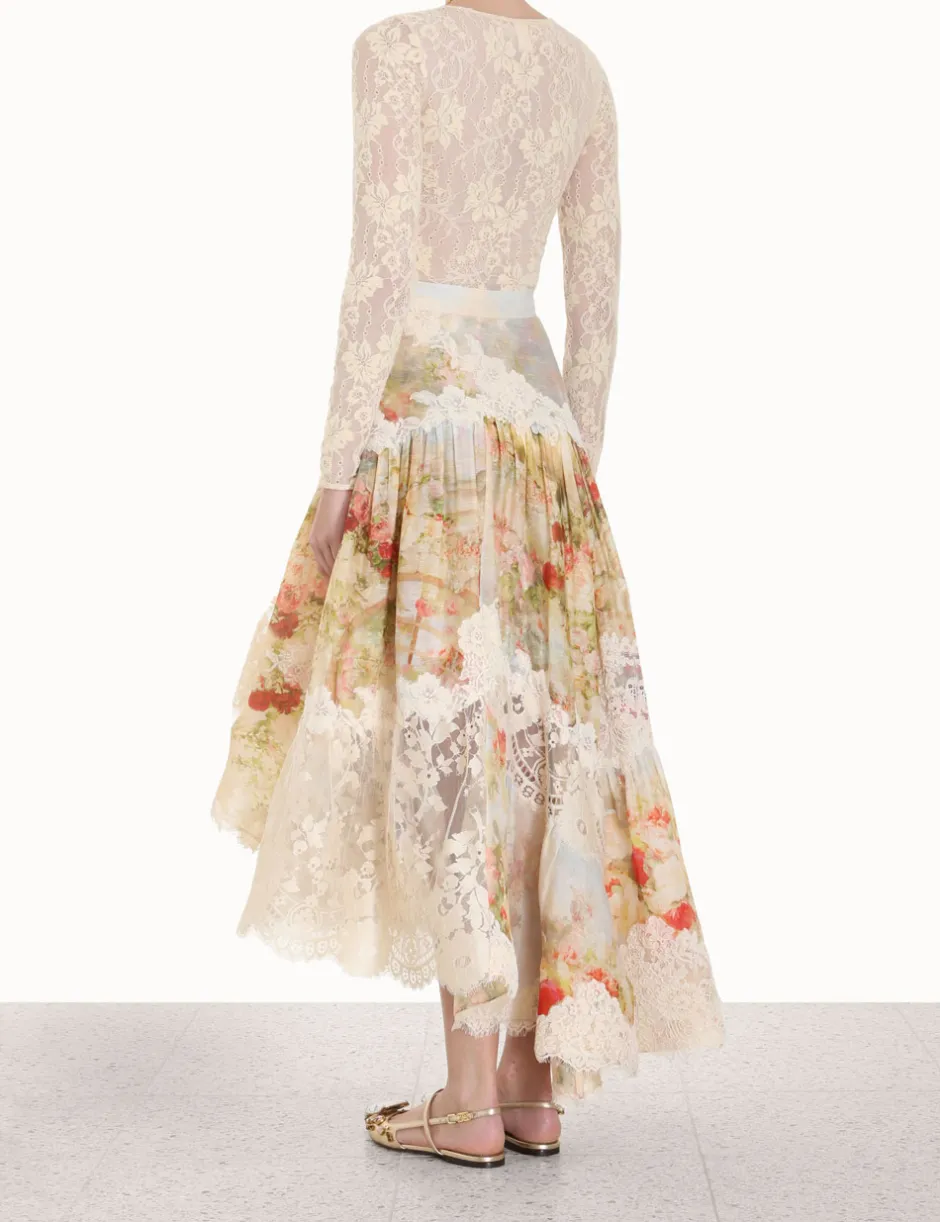 Sale ZIMMERMANN Luminosity Lace Spliced Skirt