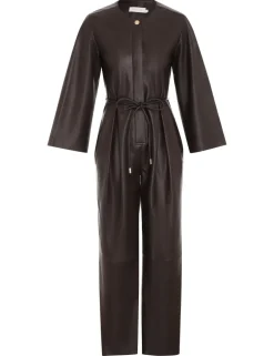 Hot ZIMMERMANN Luminosity Leather Jumpsuit