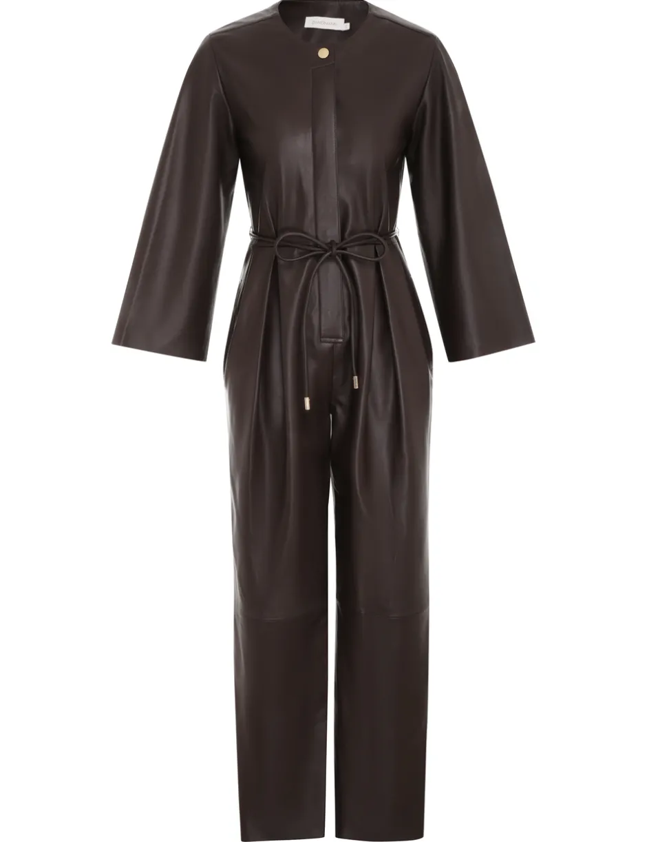 Hot ZIMMERMANN Luminosity Leather Jumpsuit