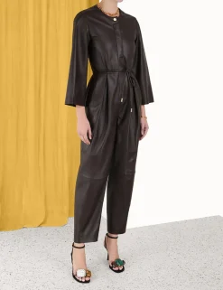 Discount ZIMMERMANN Luminosity Leather Jumpsuit
