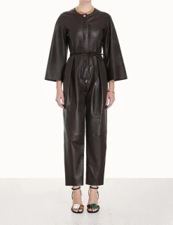 Outlet ZIMMERMANN Luminosity Leather Jumpsuit