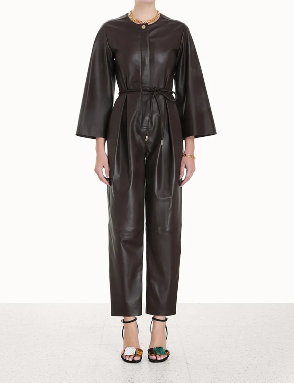 Outlet ZIMMERMANN Luminosity Leather Jumpsuit