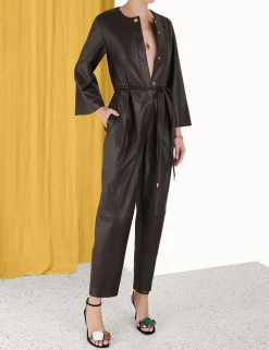 Outlet ZIMMERMANN Luminosity Leather Jumpsuit
