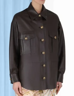 New ZIMMERMANN Luminosity Leather Shirt
