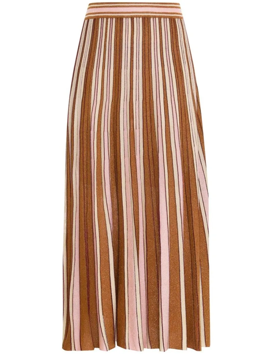 Outlet ZIMMERMANN Luminosity Lurex Stripe Skirt