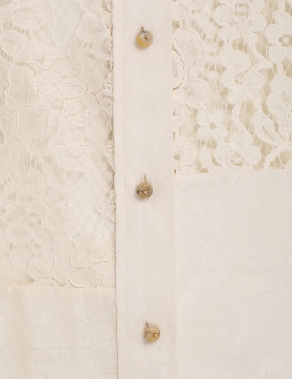 New ZIMMERMANN Luminosity Patch Lace Shirt