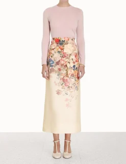 New ZIMMERMANN Luminosity Pencil Midi Skirt