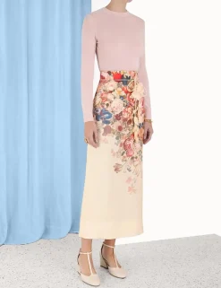 New ZIMMERMANN Luminosity Pencil Midi Skirt