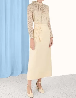 Outlet ZIMMERMANN Luminosity Pencil Midi Skirt