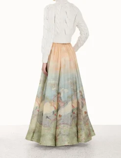 Sale ZIMMERMANN Luminosity Ruched Maxi Skirt