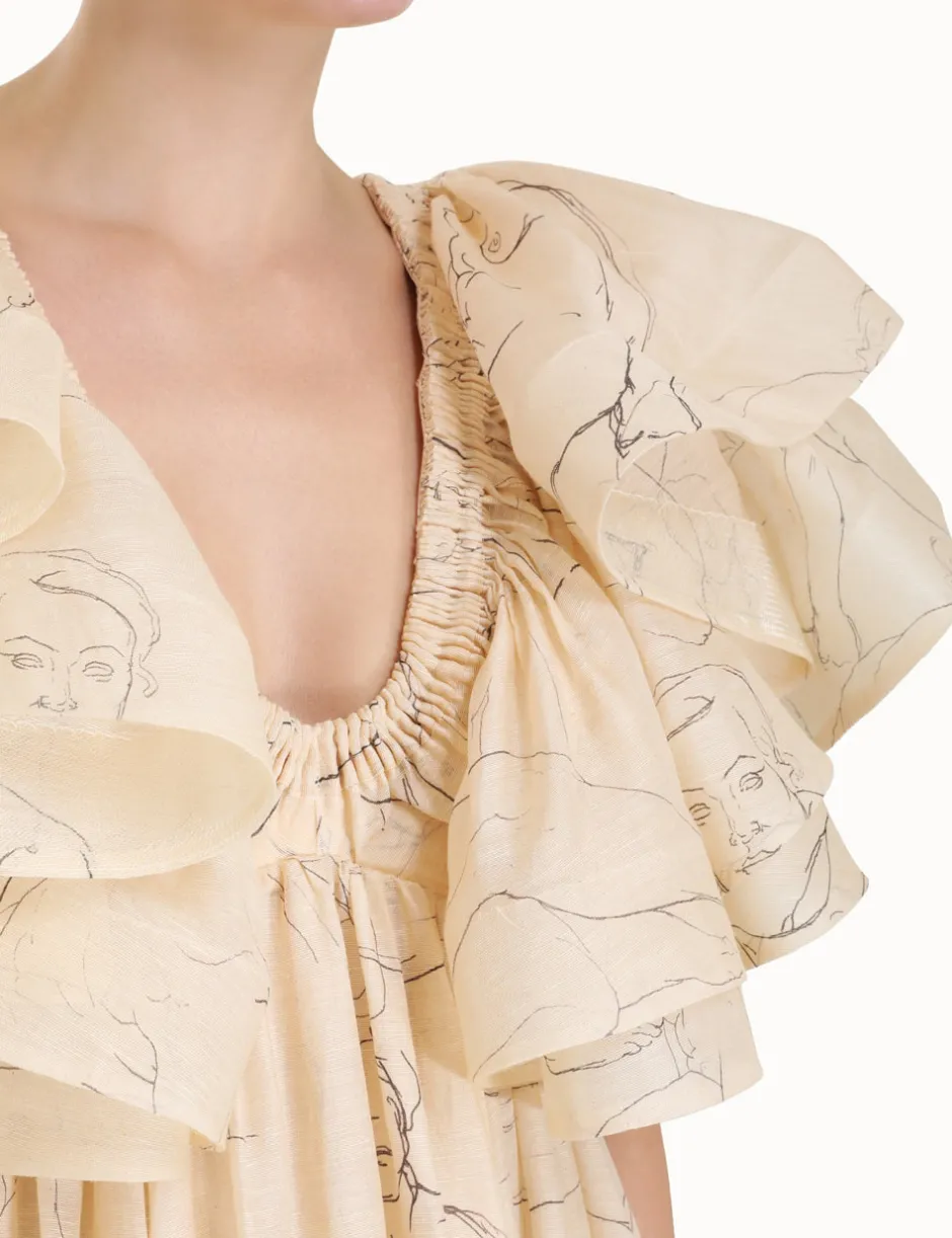 Clearance ZIMMERMANN Luminosity Ruffle Gown
